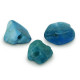 Natural stone nugget beads Fluorapatite 5-11mm Petrol blue